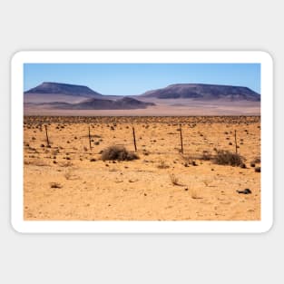 Fence across the desert. Sticker